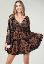 Load image into Gallery viewer, Autumn Leaves Wide Sleeve Dress