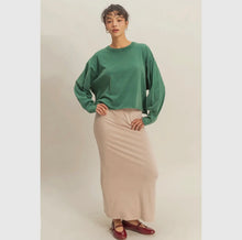 Load image into Gallery viewer, Jade Mineral Washed Oversized Long Sleeve Tee