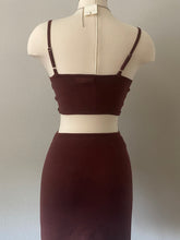 Load image into Gallery viewer, Chocolate Sweater Cut-Out Dress