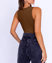 Load image into Gallery viewer, Brown Sleeveless Bodysuit