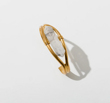 Load image into Gallery viewer, Grey Quartz Crystal Cuff Bracelet