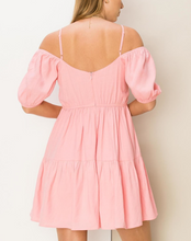 Load image into Gallery viewer, Cleo Light Pink Off Shoulder Dress
