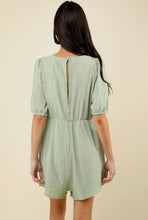 Load image into Gallery viewer, Savannah Sage Lace Romper
