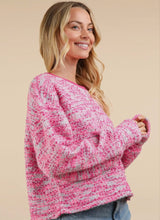 Load image into Gallery viewer, Pink Multi Bounce Oversized Knit
