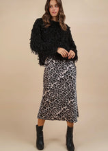 Load image into Gallery viewer, Black Leopard Midi Skirt
