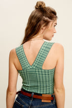 Load image into Gallery viewer, Green Listicle Plaid Brami
