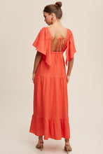 Load image into Gallery viewer, Tulum Ruffle Sleeve Maxi Dress
