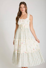 Load image into Gallery viewer, White Garden Party Midi Dress
