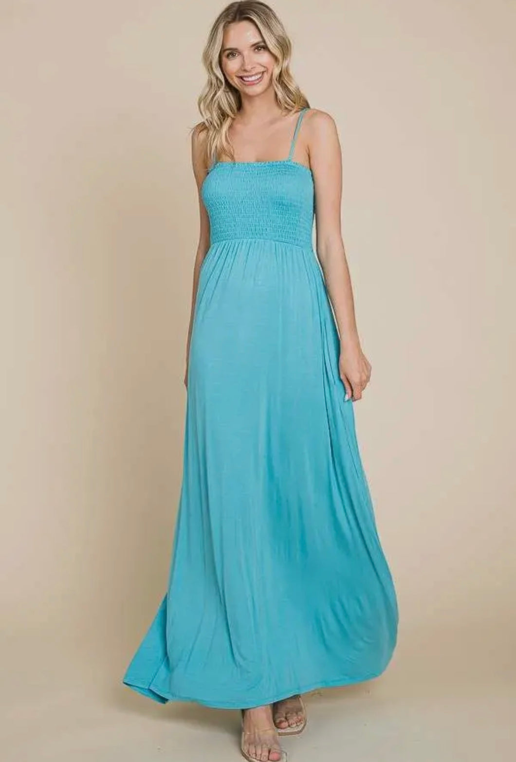 Baby Blue Soft Maxi Dress