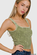 Load image into Gallery viewer, Ribbed Reversible Cropped Tanks
