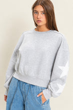 Load image into Gallery viewer, Gray Star Patch Sweatshirt
