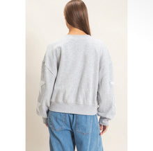 Load image into Gallery viewer, Gray Star Patch Sweatshirt

