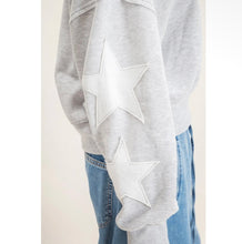 Load image into Gallery viewer, Gray Star Patch Sweatshirt
