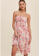 Load image into Gallery viewer, Josephine Pink Floral Chiffon Dress
