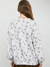 Load image into Gallery viewer, Vintage Cream Floral Textured Top

