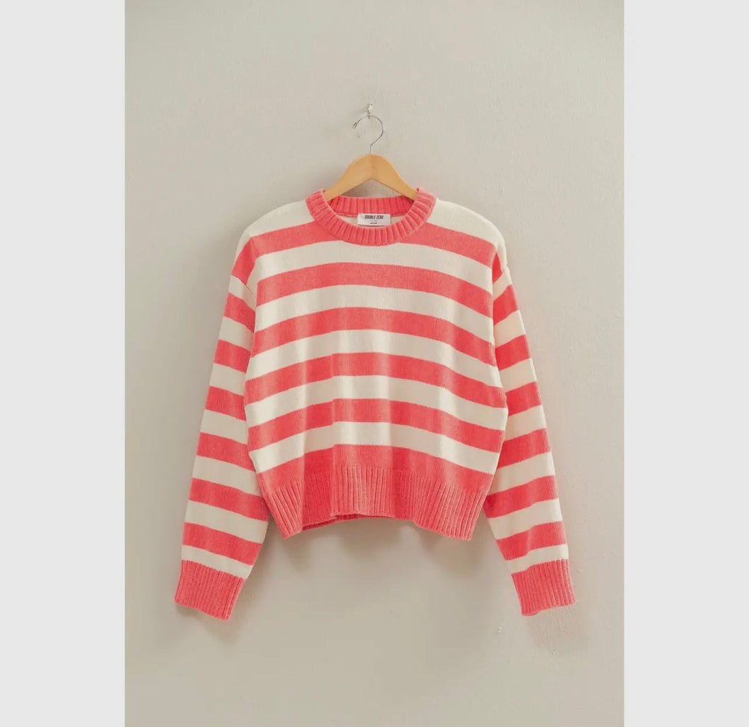 Soft Pink Stripe Sweater