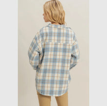 Load image into Gallery viewer, Megan Blue Plaid Shacket
