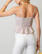 Load image into Gallery viewer, Floral tie crop top
