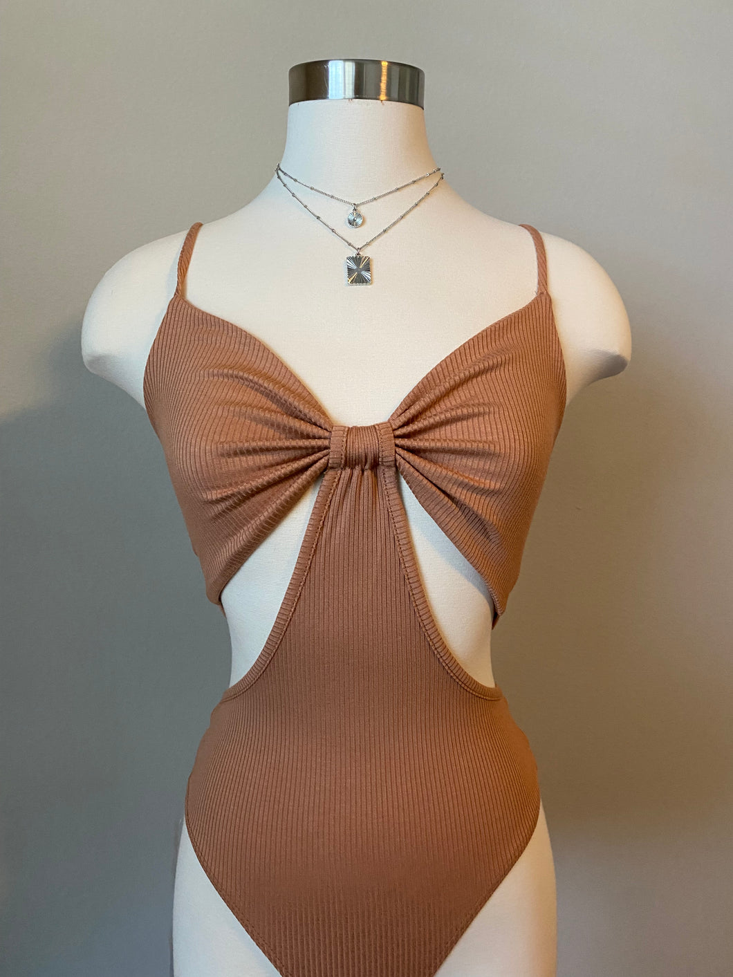 Toffee Cut-Out Bodysuit