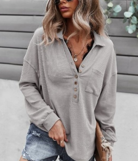 Gray Boyfriend Shirt