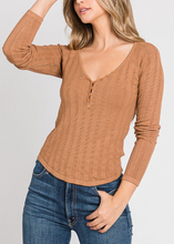 Load image into Gallery viewer, Camel Lightweight Sweater
