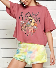 Load image into Gallery viewer, Howdy Cowgirl Graphic Long Crop Tees
